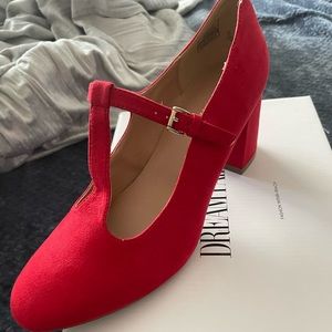 Red Dreampairs Mary Jane Heels 8.5